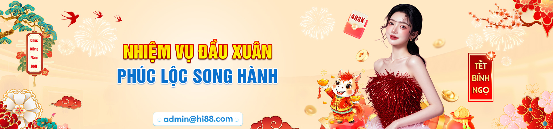 Banner nhiệm vụ đầu xuân cùng Hi88